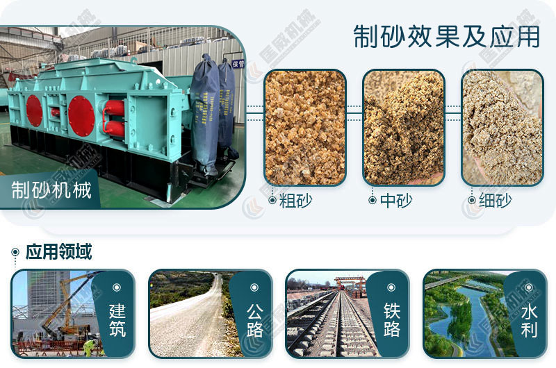 對輥制砂機(jī)制砂效果